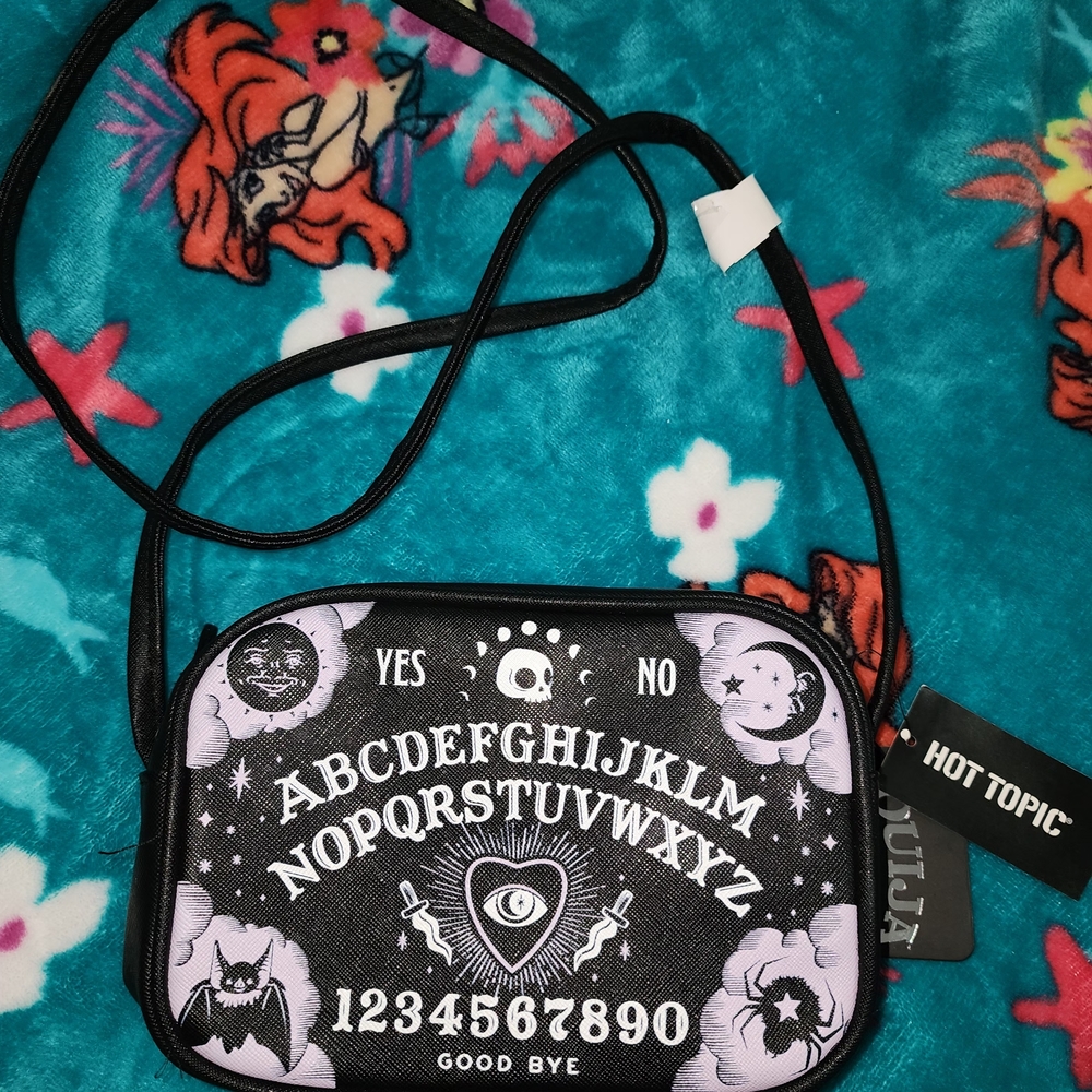 Black Ouija Crossbody Shoulder Bag - Stylish Everyday Carry